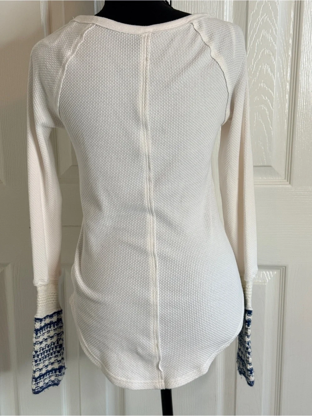 Free People Ski Lodge Newbie Cuff Thermal Henley Top S